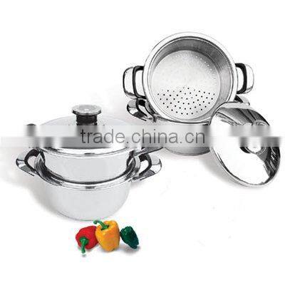 two layers stainless steel steamer
