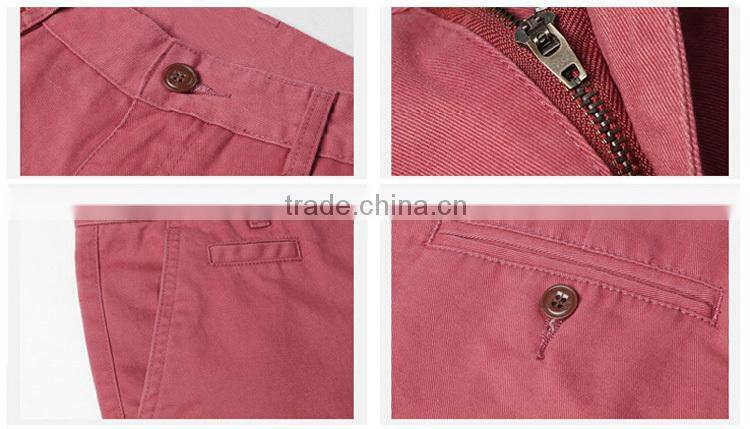 2015 latest design mens chinos slim fit 100% cotton casual pants
