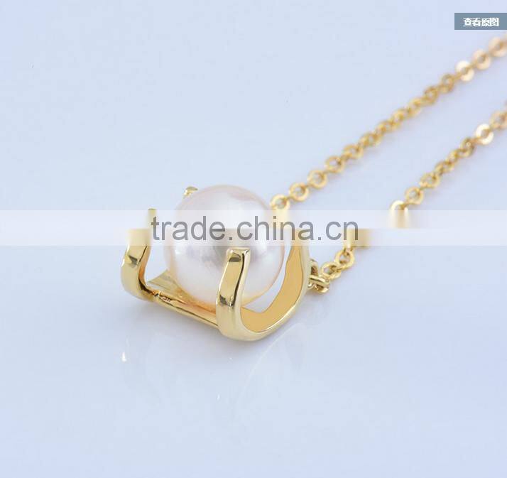 8-8.5mm AAA natural real akoya white gold pearl pendant, Japanese pearl pendat, pearl pendant designs