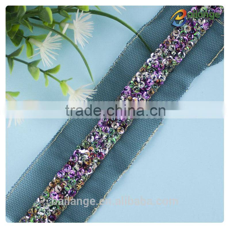 embroidered beaded whosale 2015 new products bead stone trim for garment
