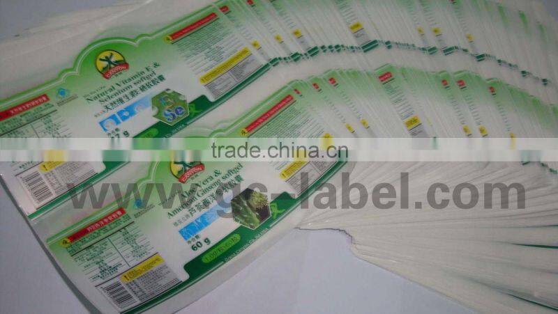 cosmetic adhesive label