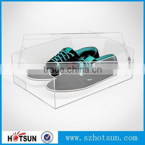 Hupbox clear acrylic shoebox, shoe box packaging, custom shoe box wholesale