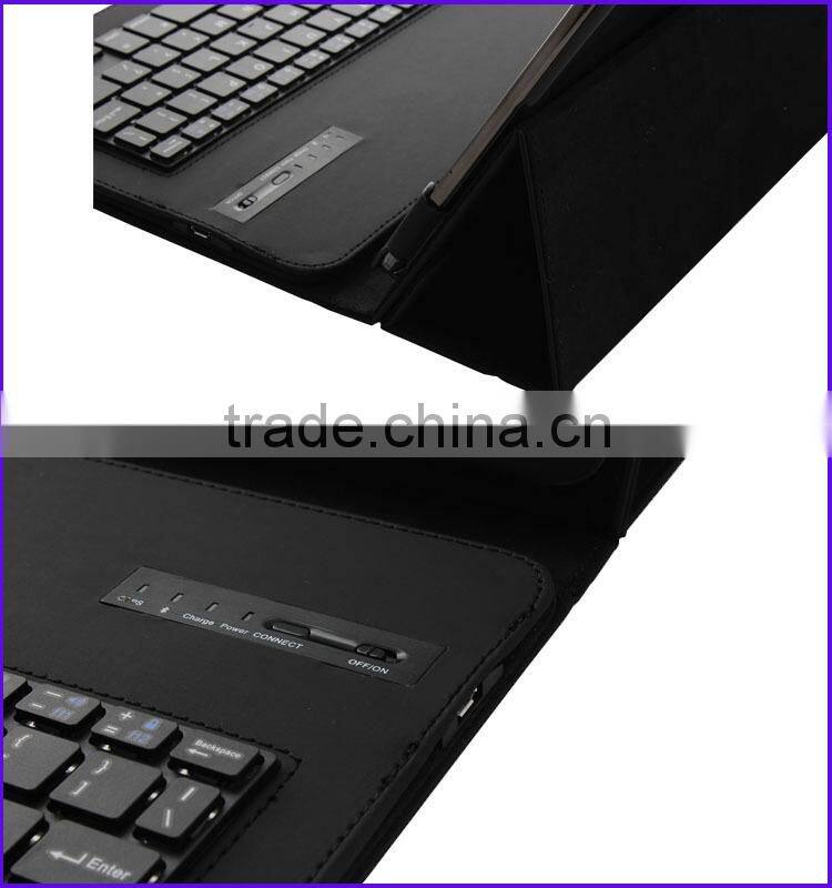 9 -10.1 inch PAD universal leather case cover with 3.0 wireless bluetooth keyboard
