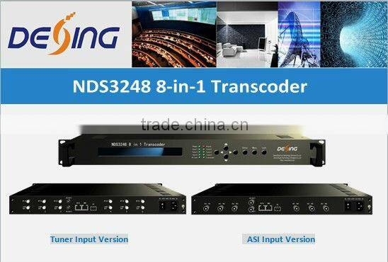 8 channel mpeg-2 to h.264 transcoder