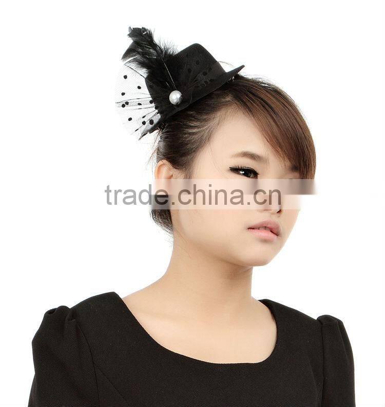 MYLOVE 3 colors top hat felt party hat fascinator cocktail hat MLXM012