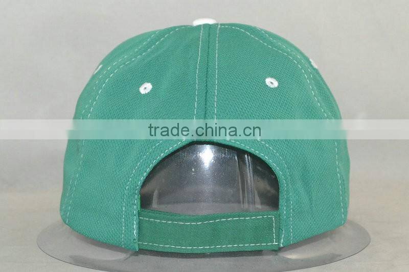 Half dry fit half cotton cap popular model design green&white cap