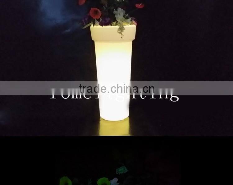 High waterproof green flowerpot outdoor led luminous planter pots/Led Wedding Vase Light
