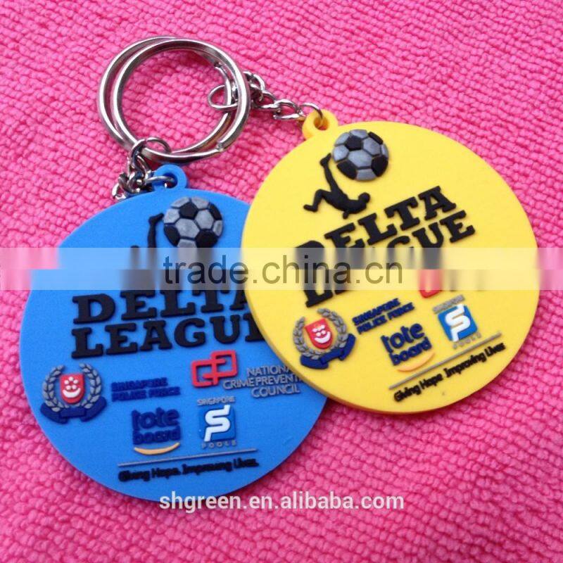 sportwear PVC rubber keyring,3D rubber keyholder with low price