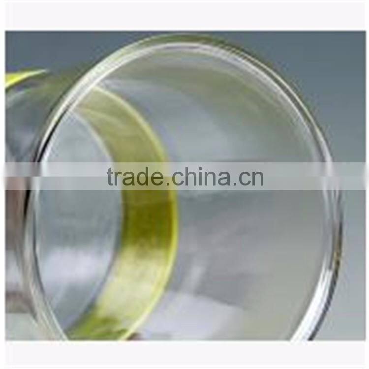 Double wall glass coffee cup with silicone sleeve without cap.360ML