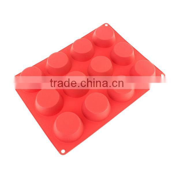12 cavities silicone cup cake mold