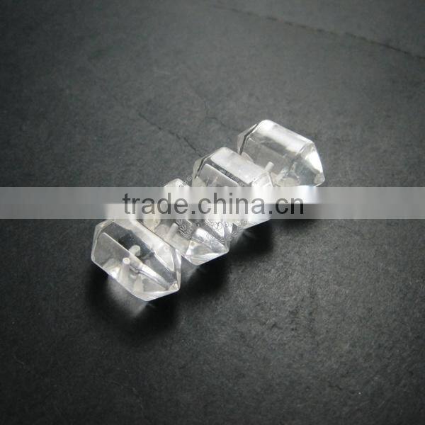 23*13mm transparent natura crystal quartz half hole drilled pendant charm DIY jewelry findings supplies 4140009