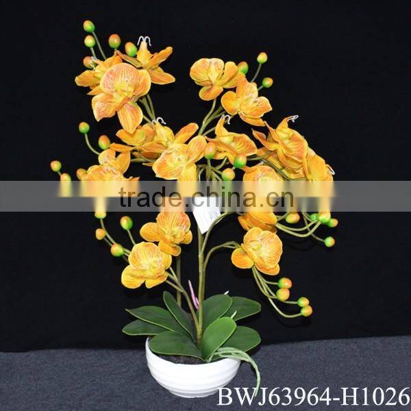 2015 best quality artificial orchid bonsai, wedding decorative orchid for sale