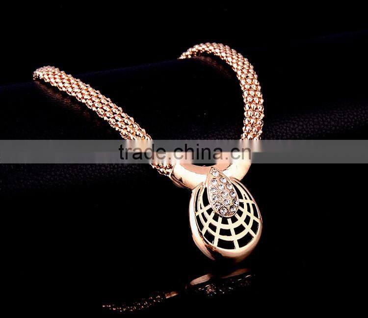 Women Fashion Necklace Earring Bracelet JW007 Wedding Bridal Jewellery Gold Plated Alibaba Jewelry Set