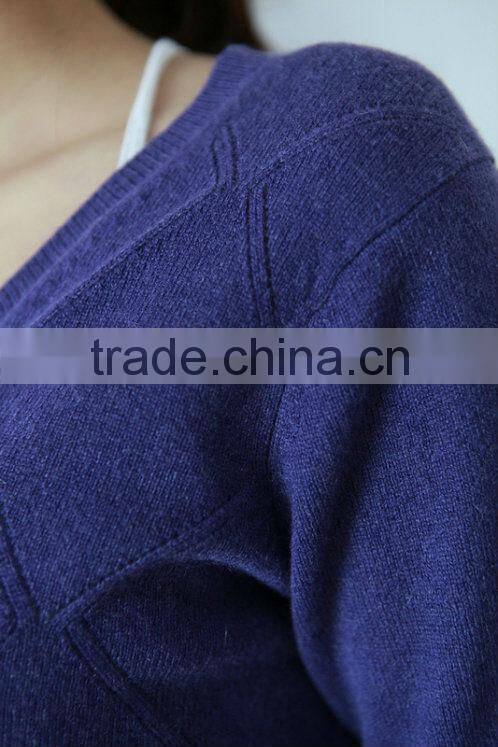 2013 new pure Cashmere V-neck pullover