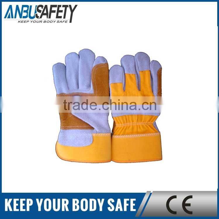 CE proved full palm leather gloves oil and gas gloves