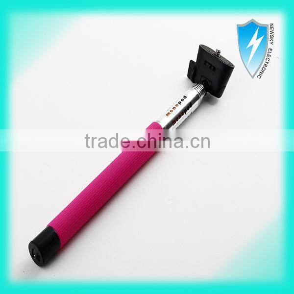 Monopod Selfie Stick Extendable with Built In Bluetooth Shutter Button Wireless