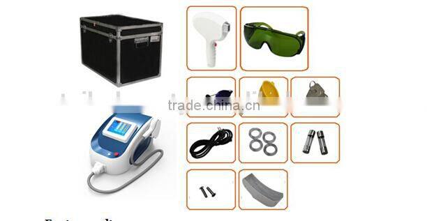 Portable 808nm diode laser hair removal device with 10 Germany bars in the treatment hand/Perment laser hair removal