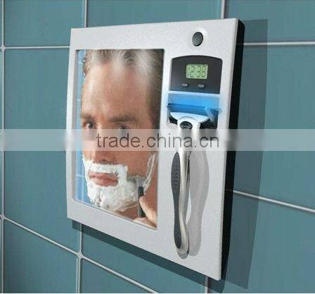 fog free shower mirror radio