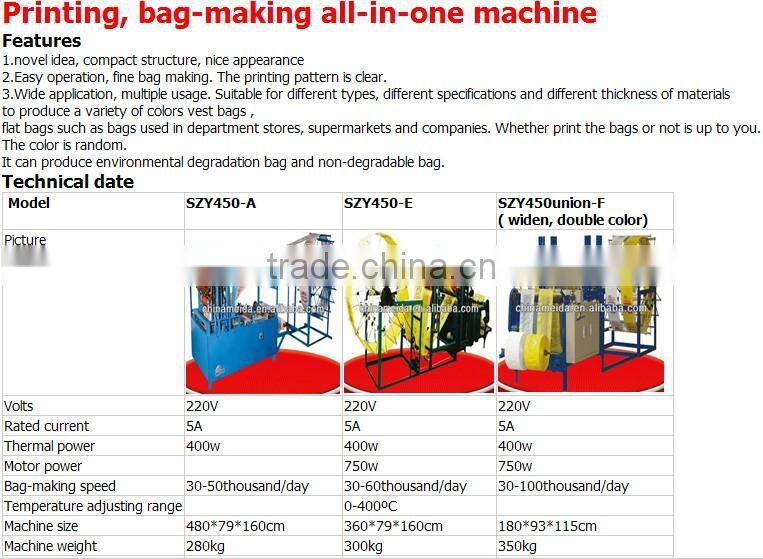 11 Models Hot Sale High Speed Automatic Small T-shirt/Flat paper and plastic bag making machine Price