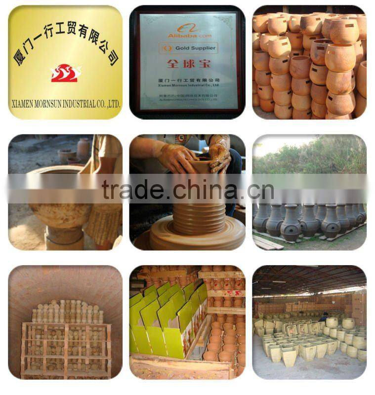 Exotic terracotta frost resistant pot