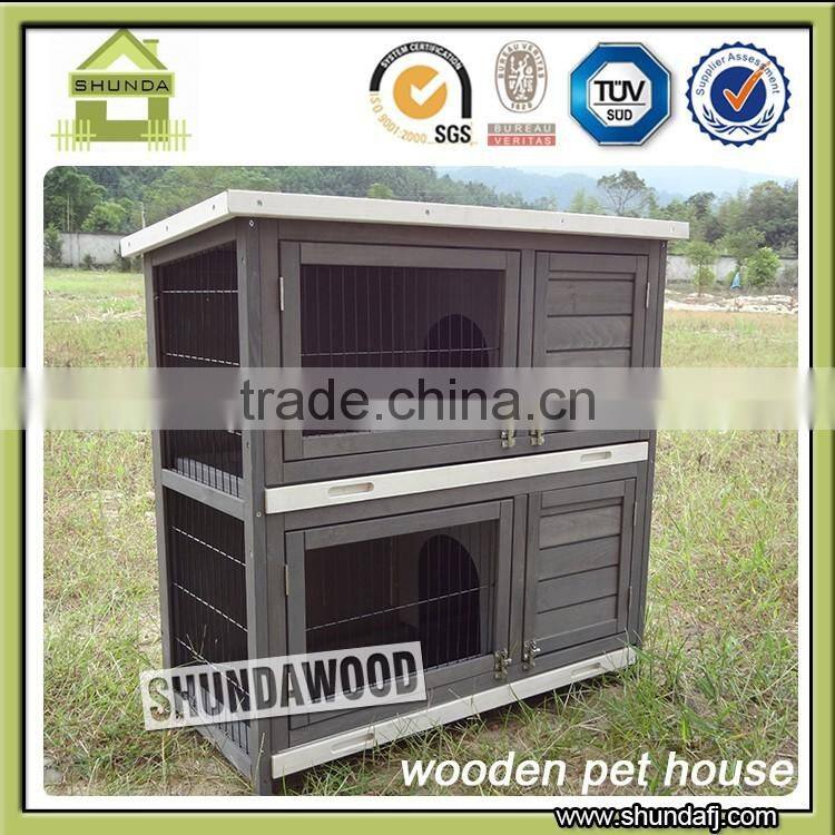 SDR019 Outdoor Wooden Cage double decker Rabbit Hutch