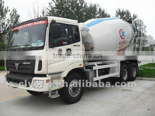 FOTON Auman 4x2 concrete mixer truck with 10M3 tanker mixer truck for sale