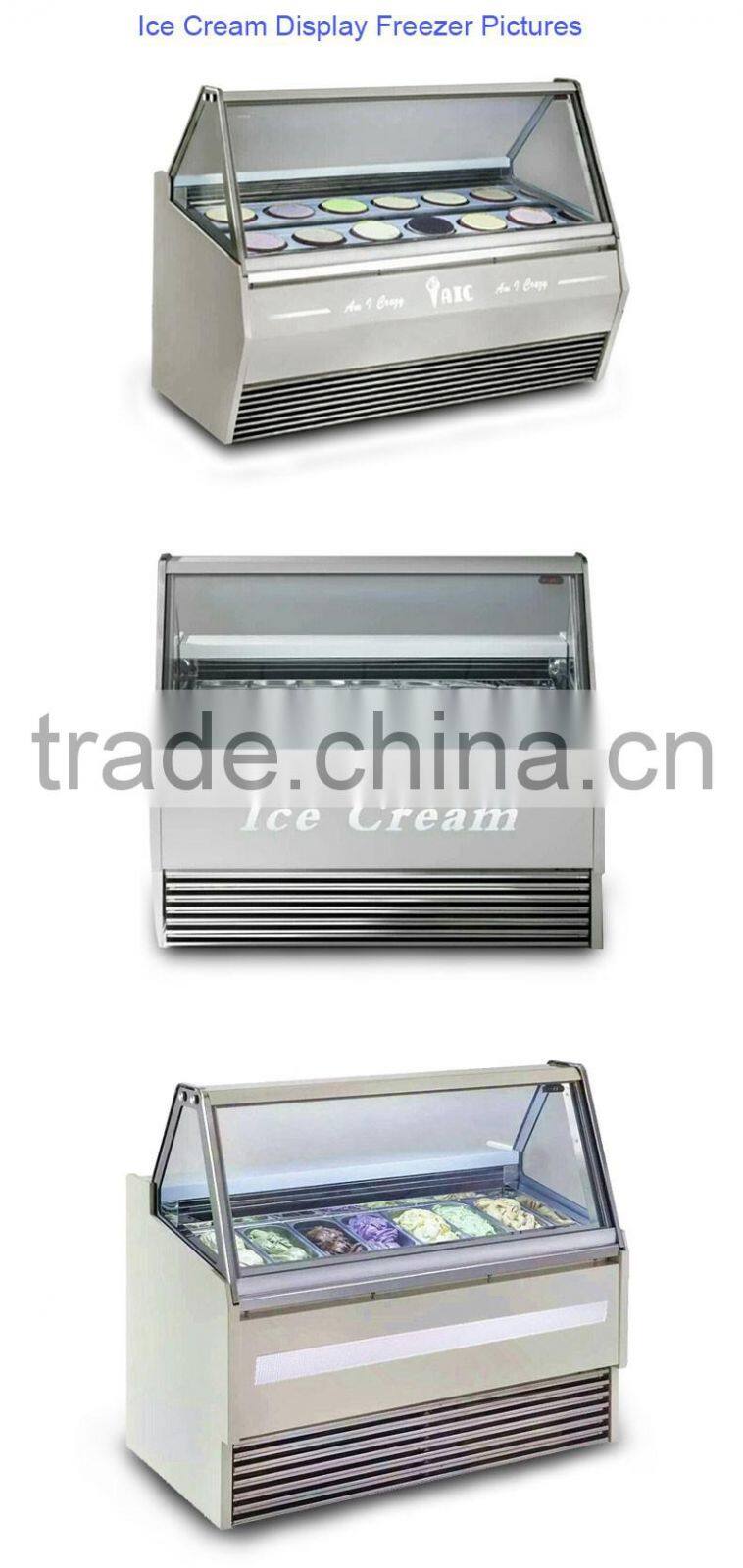Display Freezer Refrigerated Ice Cream Showcase For Sale