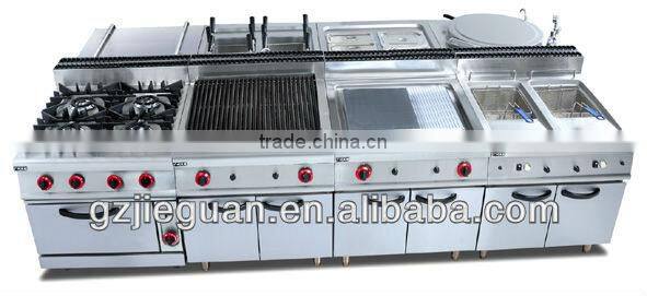 Stainless steel commerical gas Cooker with 4-burner&oven (GH-987A)