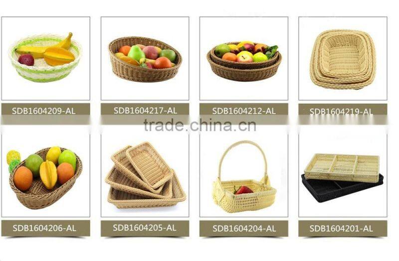 S.D washing plastic rattan cheap woven gift baskets and boxes