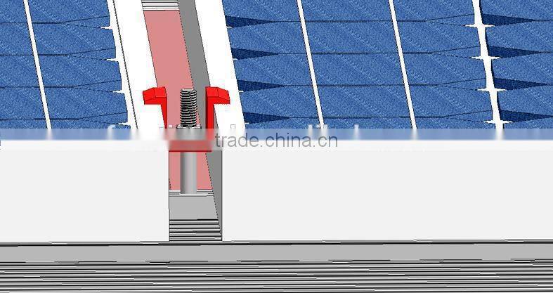 high quality steel structure prevent water leaking rooftop Solar panel mounting system