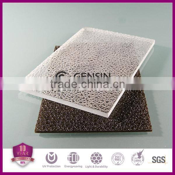 China supplying Grade A and cheap embossed polycarbonate sheet