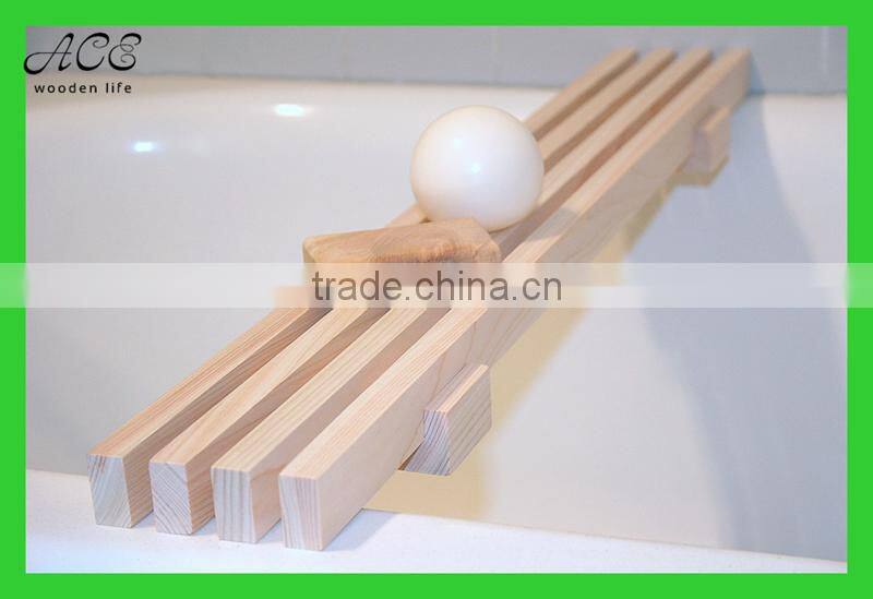 Wooden towel holder for bath crock