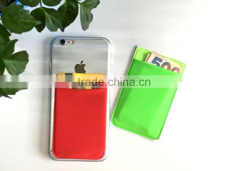 Promotion Washable Cellphone lycra wallet with custom logo