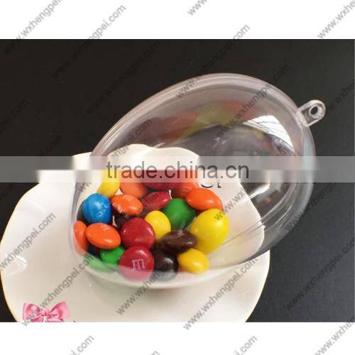 Cleverish portable cute transparent ellipse plastic storage jewelry wedding box kit