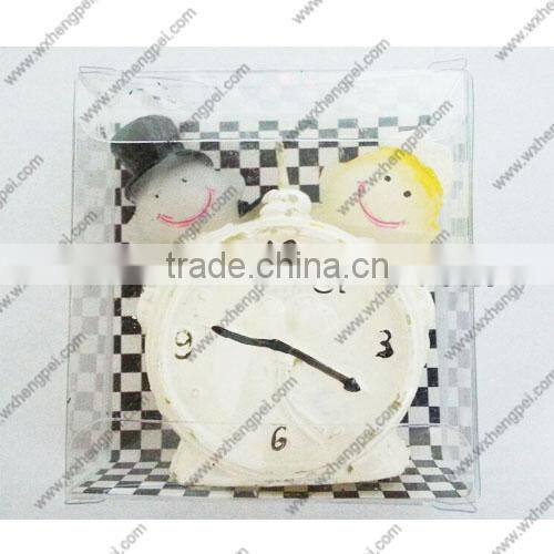 Wedding favour lovers clock candles