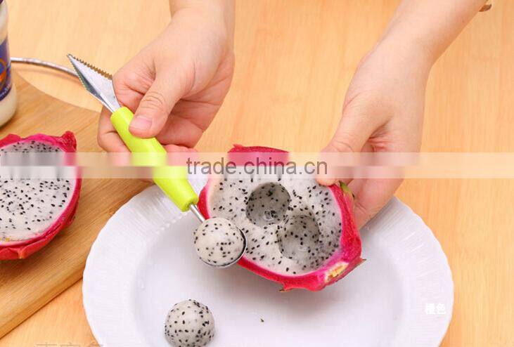 Wholesale Stock Dual Purpose Stainless Steel Wave Dig Flesh Knife