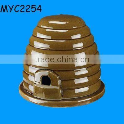 Unpainted ceramic bisque beehive