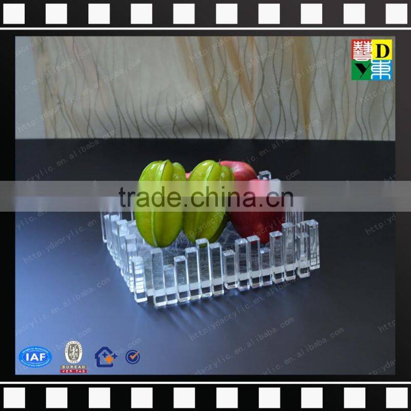 Clear acrylic lucite serving tray modern plastic food tray with handle high quality monogrammed acrylic serving tray from china