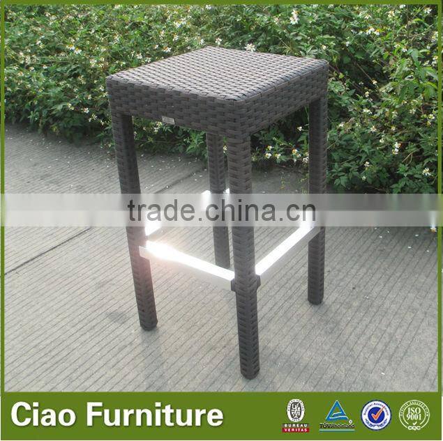 synthetic rattan bar table and chair for club