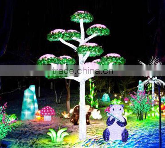 led lighting flood tree cherry coco pine tree with lighting effect