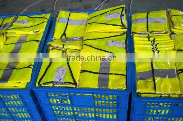Cheap high visible road safety GREEN /ORANGE reflective vest PASSED EN 2047