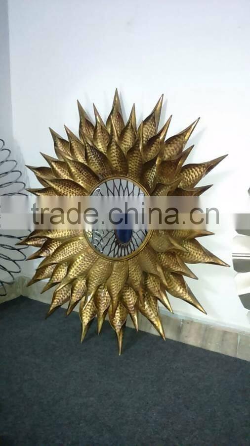sun design golden mirror