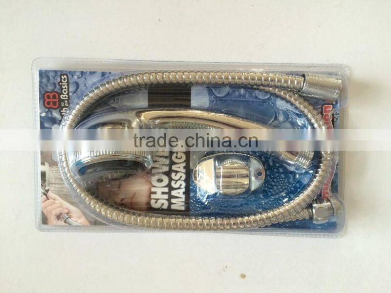 hot sell abs + stainless steel shower head with hose and base