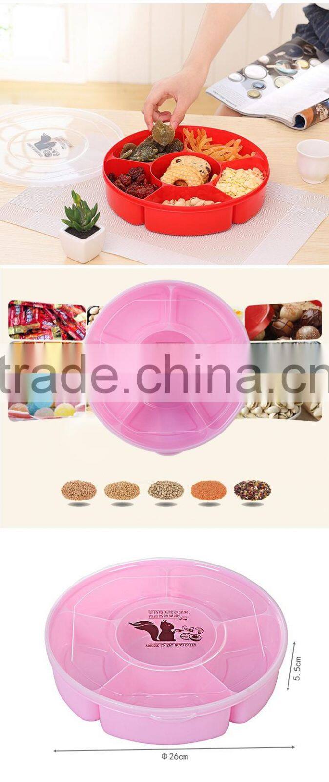 emc food storage boxes, food storage box with dividers, round shape plastic food storage box