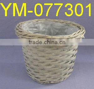 Grey Color Cheap Willow Bonsai Pot