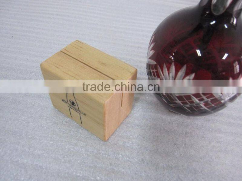 2016 new hot eco friendly restaurant craft gift wholesale decorative bar table top stand wooden menu card holder made in China