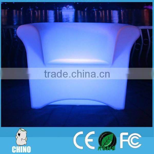 Restaurant Furniture LED sofa with table big sofa with chair