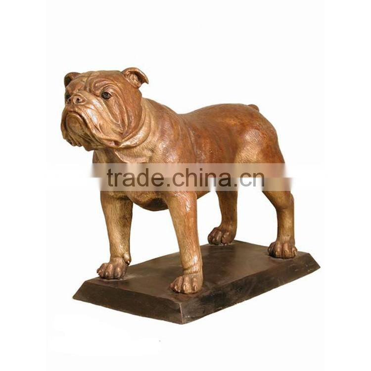 High quality life size animal sculpture Bronze Bulldog Statue