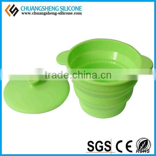 silicone folding puppy food bowl, collapsible silicone bowls, thermos food bowl