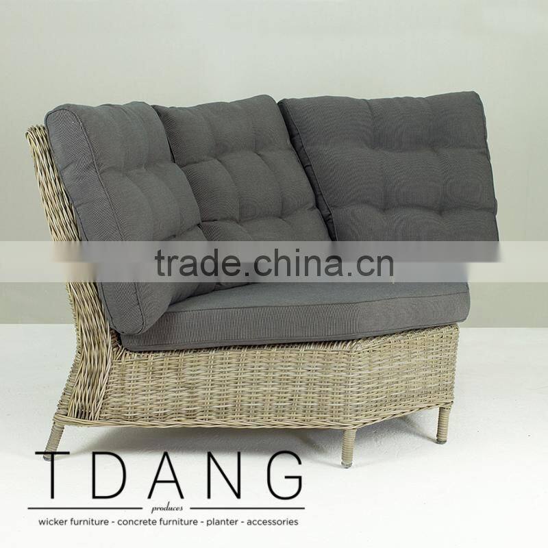 Hanna Wicker Sofa Corner- Modern Outdoor Wicker Furniture - Rattan Corner Sofa Sets